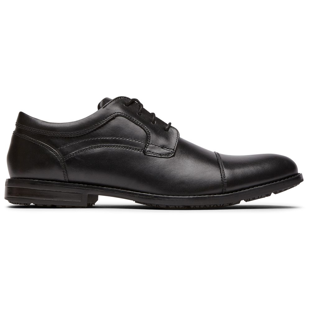 Rockport Canada Mykel Cap Toe - Mens Oxfords Black (LHB826495)